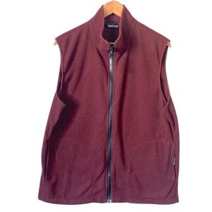 Vintage Chuck Roast burgundy fleece full zip vest size Large